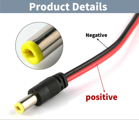 5AWG - conector negativo do positivo do cabo de alimentação 2.1mm da C.C. do UL 32AWG