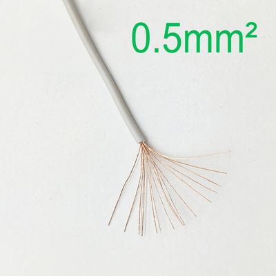 o PVC de 0.5mm isolou o núcleo de cobre recozido do cabo 2.1A sólido flexível