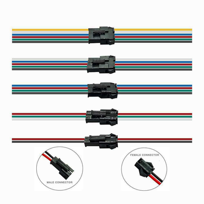 certificação do ISO 9000 dos TS 16949 do UL do chicote de fios do fio elétrico do conector 3pin
