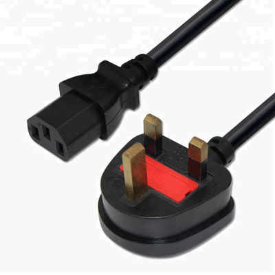 125 3 volts Calibre de diâmetro de fios C5 18 resistente fêmea BRITÂNICO do IEC 320 do cabo distribuidor de corrente do Pin